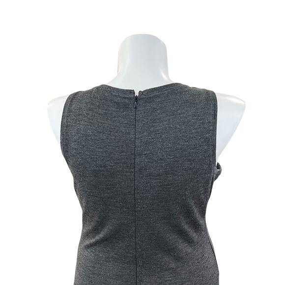 Michael Kors Gray Derby Wool Blend Dress Sz XL NWT $295 Sleeveless Asymmetrical - Picture 6 of 8